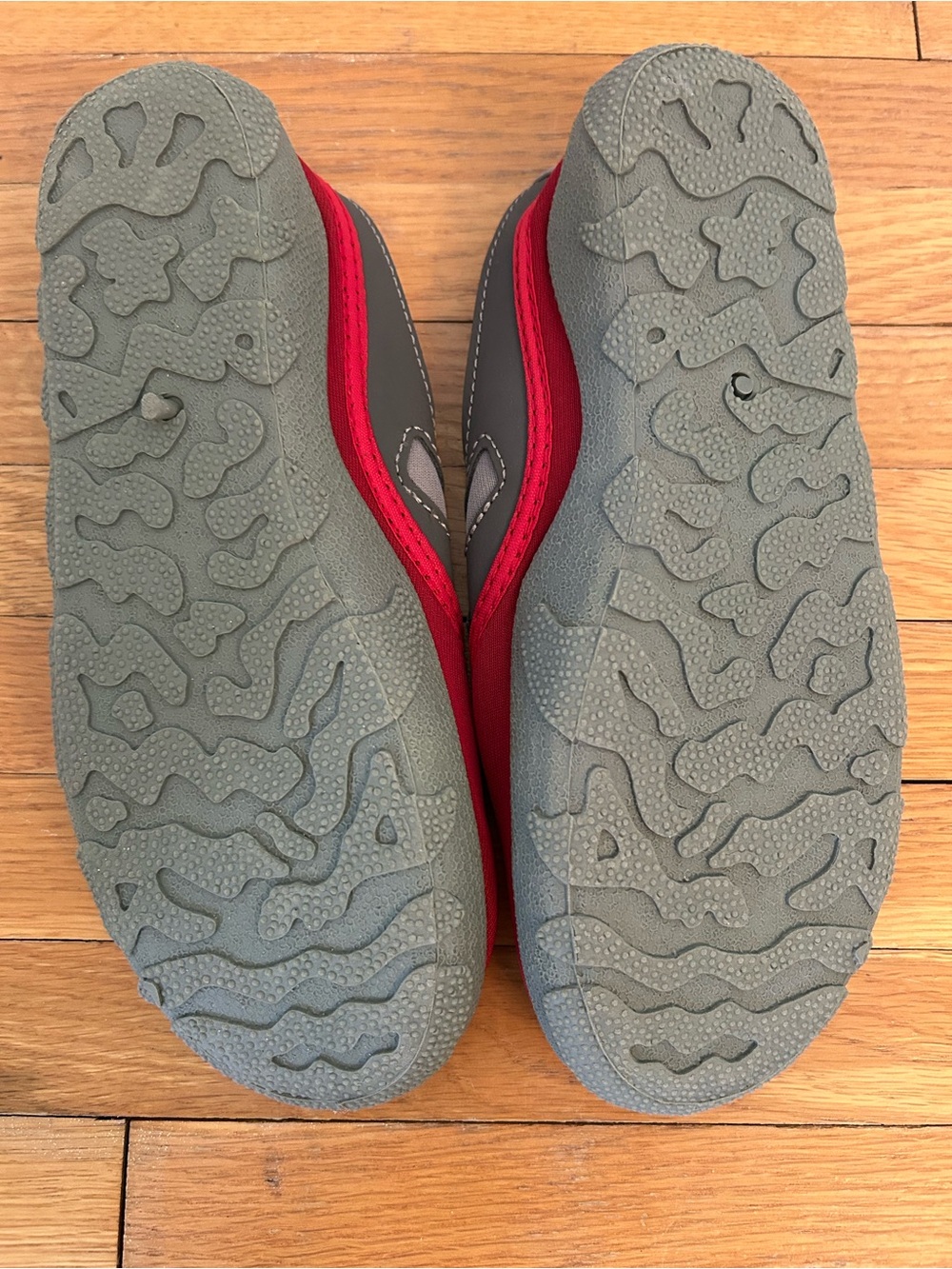 Kids Red & Gray Water Shoes by Sea Fit, youth size 3 - Picture 3 of 4